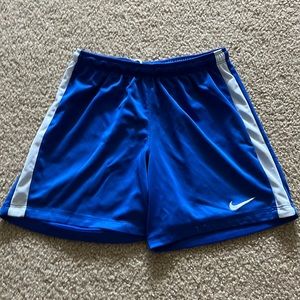 Nike royal blue soccer/running shorts